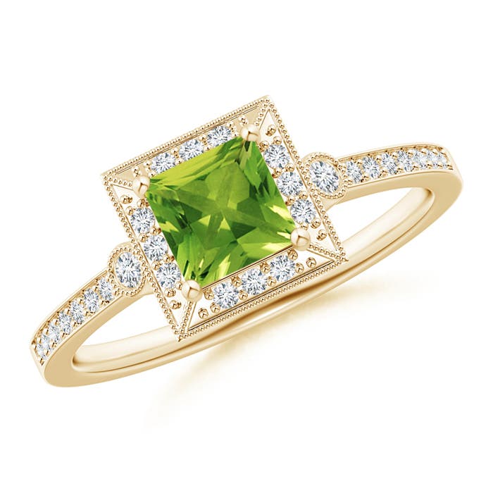 AAAA - Peridot / 0.82 CT / 14 KT Yellow Gold