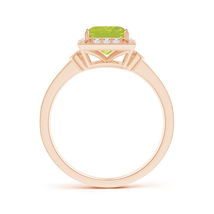 A - Peridot / 1.29 CT / 14 KT Rose Gold