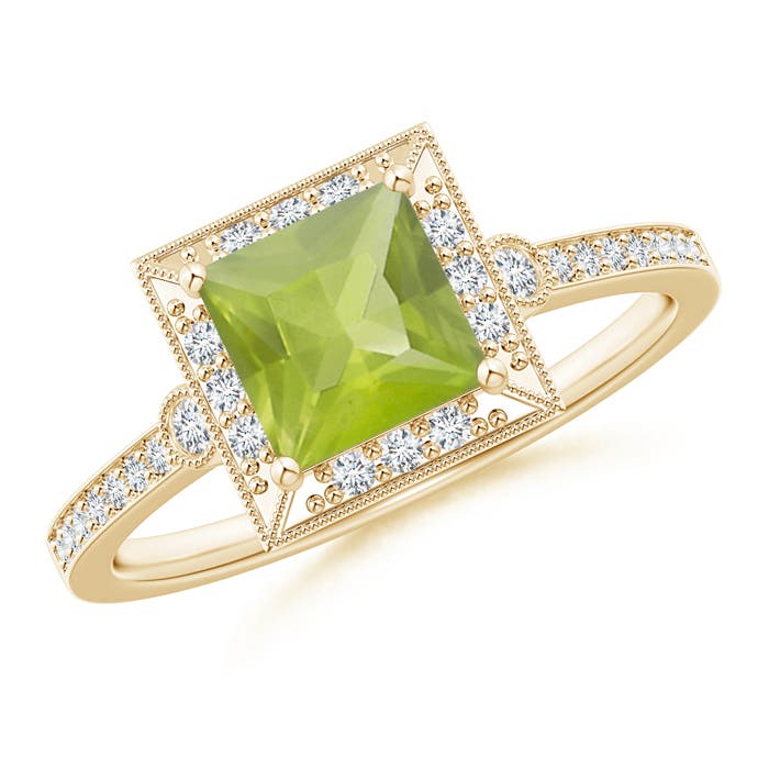 AA - Peridot / 1.29 CT / 14 KT Yellow Gold