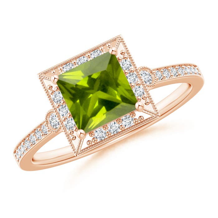 AAA - Peridot / 1.29 CT / 14 KT Rose Gold