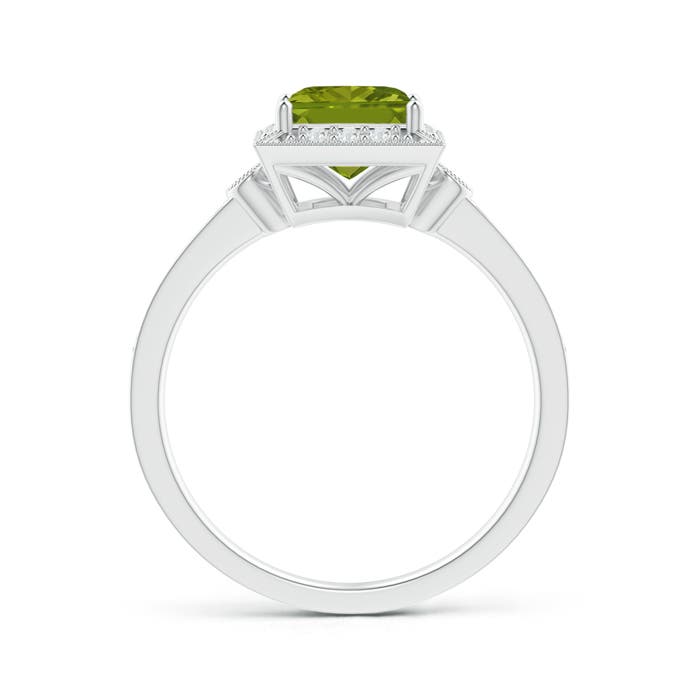 AAA - Peridot / 1.29 CT / 14 KT White Gold