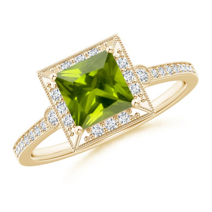 AAA - Peridot / 1.29 CT / 14 KT Yellow Gold