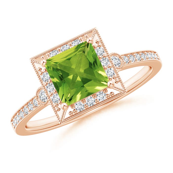 AAAA - Peridot / 1.29 CT / 14 KT Rose Gold