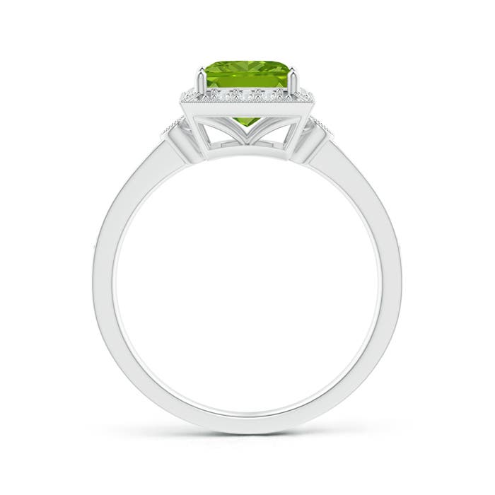 AAAA - Peridot / 1.29 CT / 14 KT White Gold