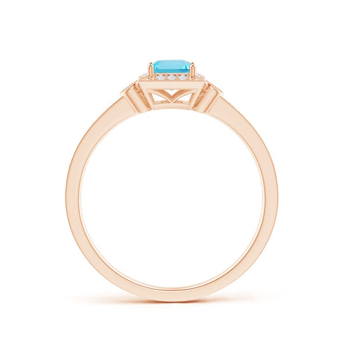 A - Swiss Blue Topaz / 0.6 CT / 14 KT Rose Gold