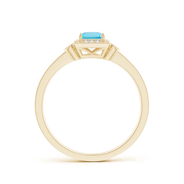 A - Swiss Blue Topaz / 0.6 CT / 14 KT Yellow Gold