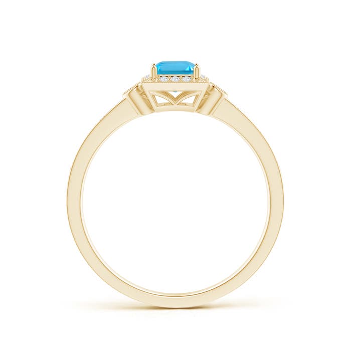 AAA - Swiss Blue Topaz / 0.6 CT / 14 KT Yellow Gold