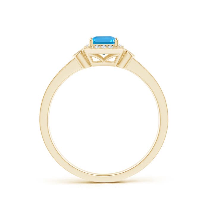 AAAA - Swiss Blue Topaz / 0.6 CT / 14 KT Yellow Gold