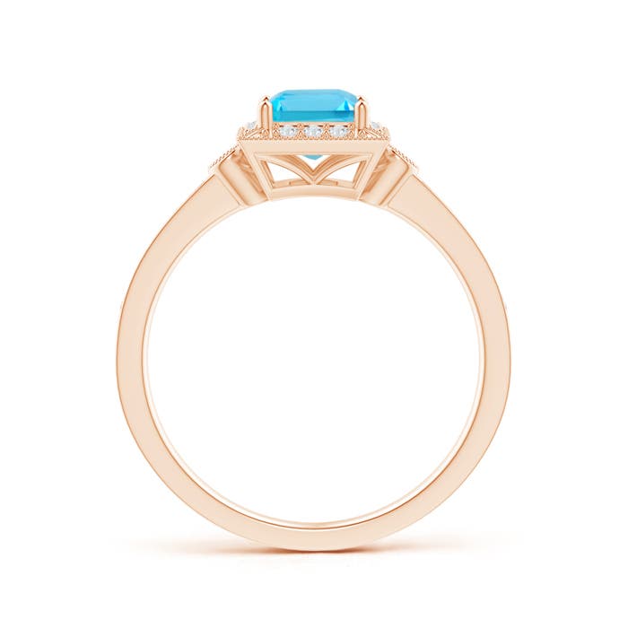 AA - Swiss Blue Topaz / 0.92 CT / 14 KT Rose Gold