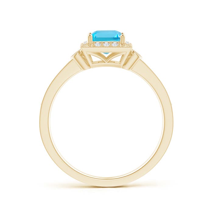 AA - Swiss Blue Topaz / 0.92 CT / 14 KT Yellow Gold