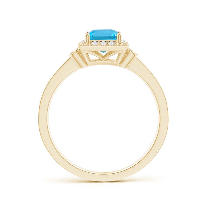 AAA - Swiss Blue Topaz / 0.92 CT / 14 KT Yellow Gold