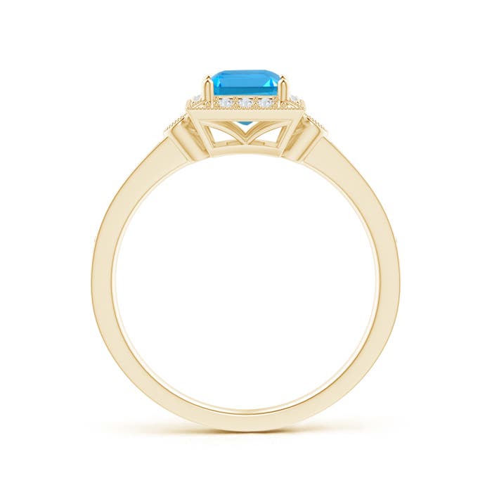 AAAA - Swiss Blue Topaz / 0.92 CT / 14 KT Yellow Gold