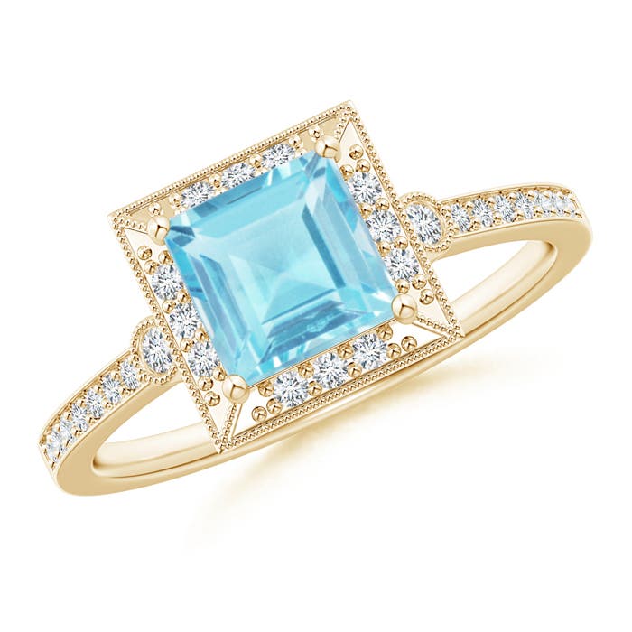 A - Swiss Blue Topaz / 1.54 CT / 14 KT Yellow Gold