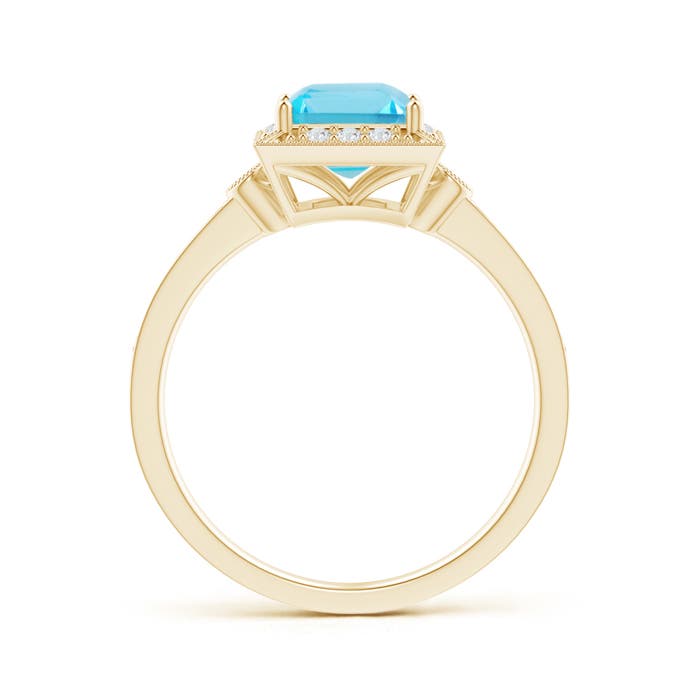 A - Swiss Blue Topaz / 1.54 CT / 14 KT Yellow Gold