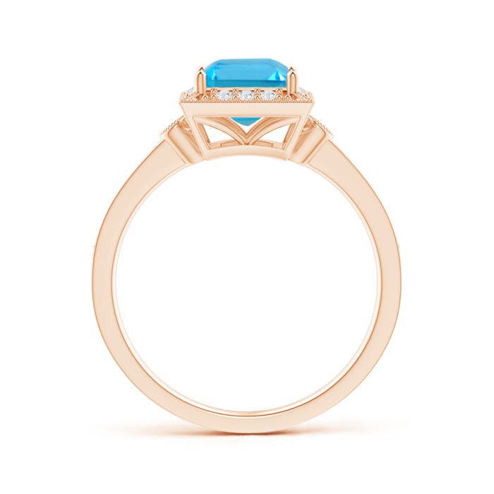 AAA - Swiss Blue Topaz / 1.54 CT / 14 KT Rose Gold