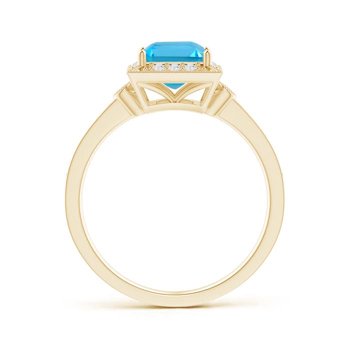 AAA - Swiss Blue Topaz / 1.54 CT / 14 KT Yellow Gold