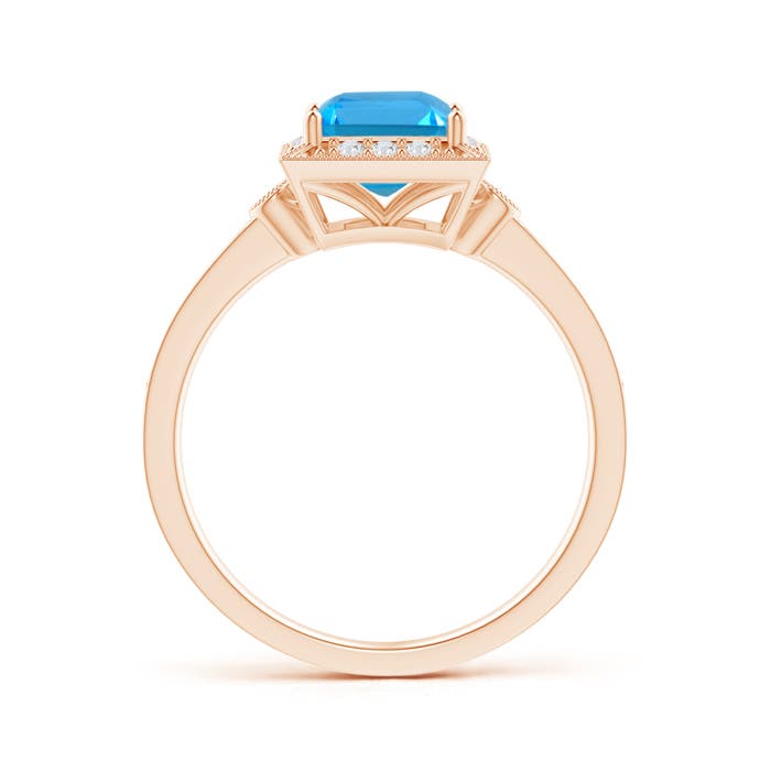 AAAA - Swiss Blue Topaz / 1.54 CT / 14 KT Rose Gold