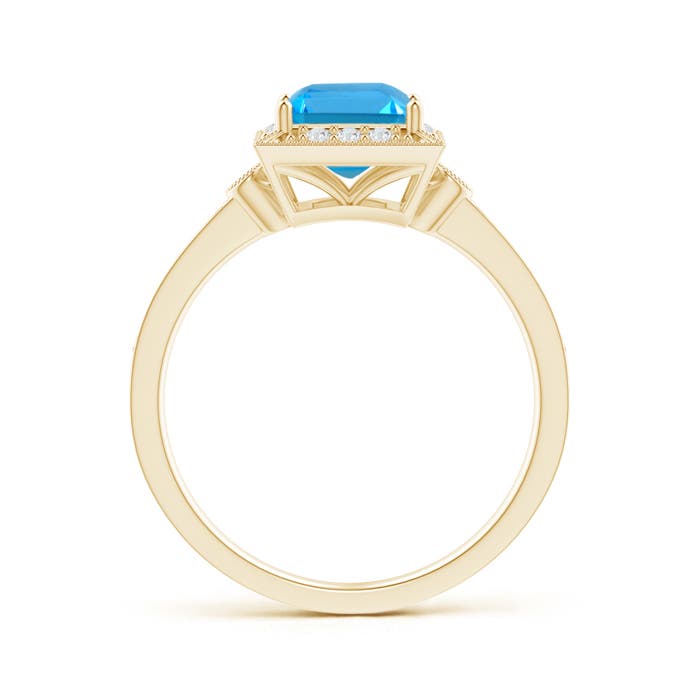 AAAA - Swiss Blue Topaz / 1.54 CT / 14 KT Yellow Gold