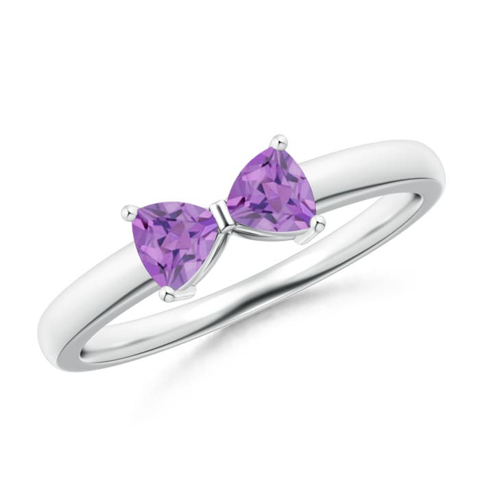 A - Amethyst / 0.4 CT / 14 KT White Gold