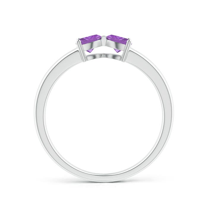 A - Amethyst / 0.4 CT / 14 KT White Gold