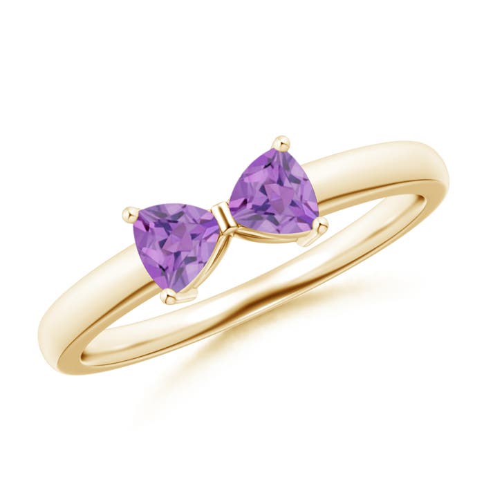 A - Amethyst / 0.4 CT / 14 KT Yellow Gold