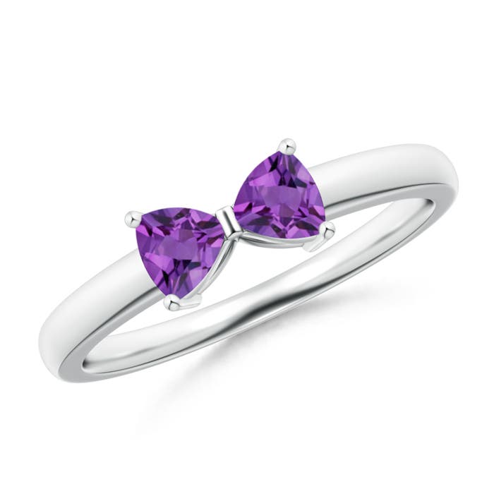 AA - Amethyst / 0.4 CT / 14 KT White Gold