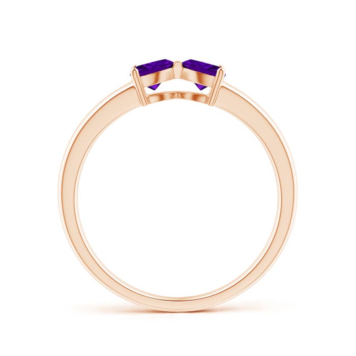 AAAA - Amethyst / 0.4 CT / 14 KT Rose Gold