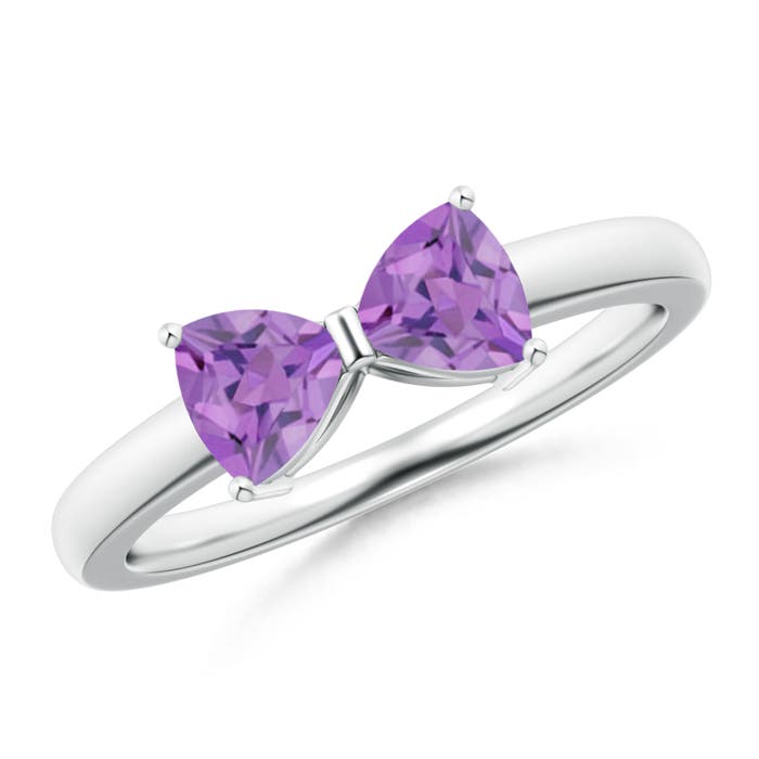 A - Amethyst / 0.8 CT / 14 KT White Gold