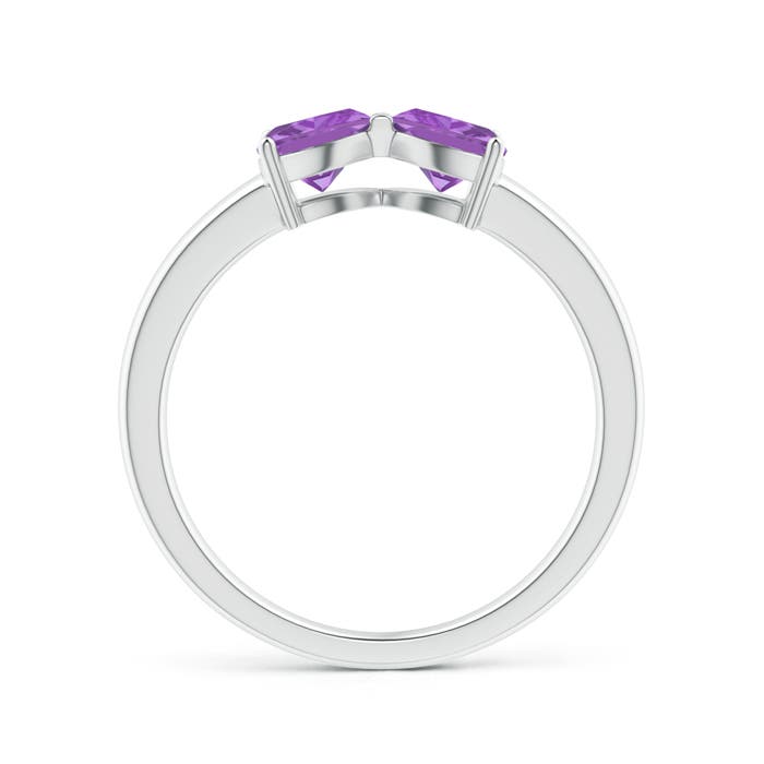 A - Amethyst / 0.8 CT / 14 KT White Gold