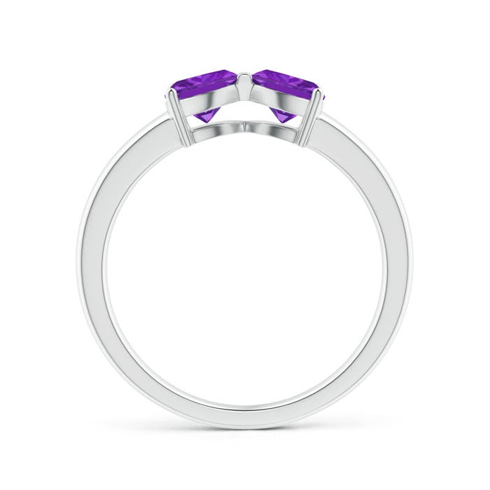 AA - Amethyst / 0.8 CT / 14 KT White Gold