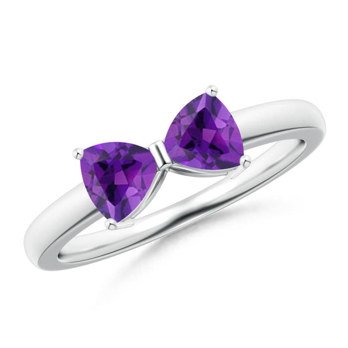 AAA - Amethyst / 0.8 CT / 14 KT White Gold