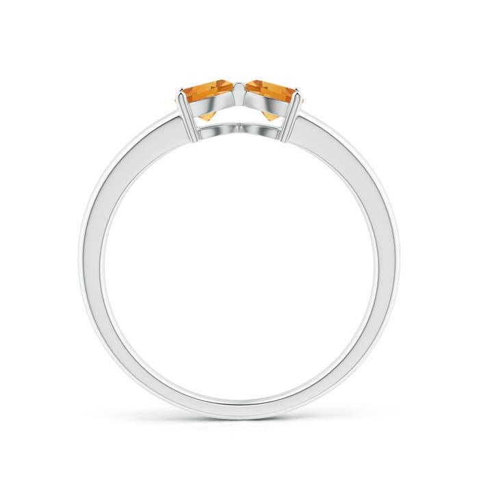 A - Citrine / 0.4 CT / 14 KT White Gold