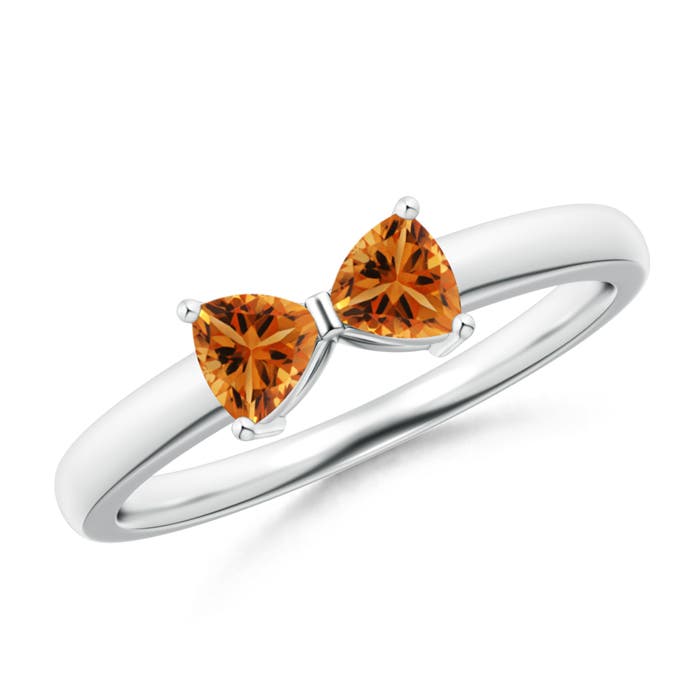 AAA - Citrine / 0.4 CT / 14 KT White Gold