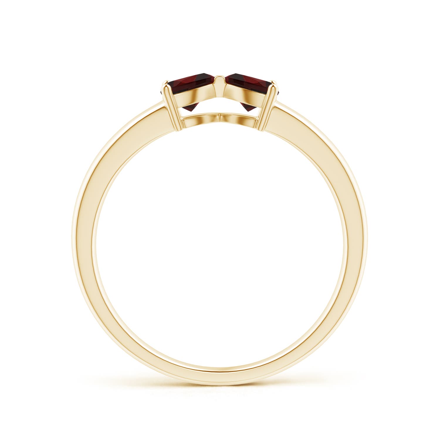 AA - Garnet / 0.5 CT / 14 KT Yellow Gold