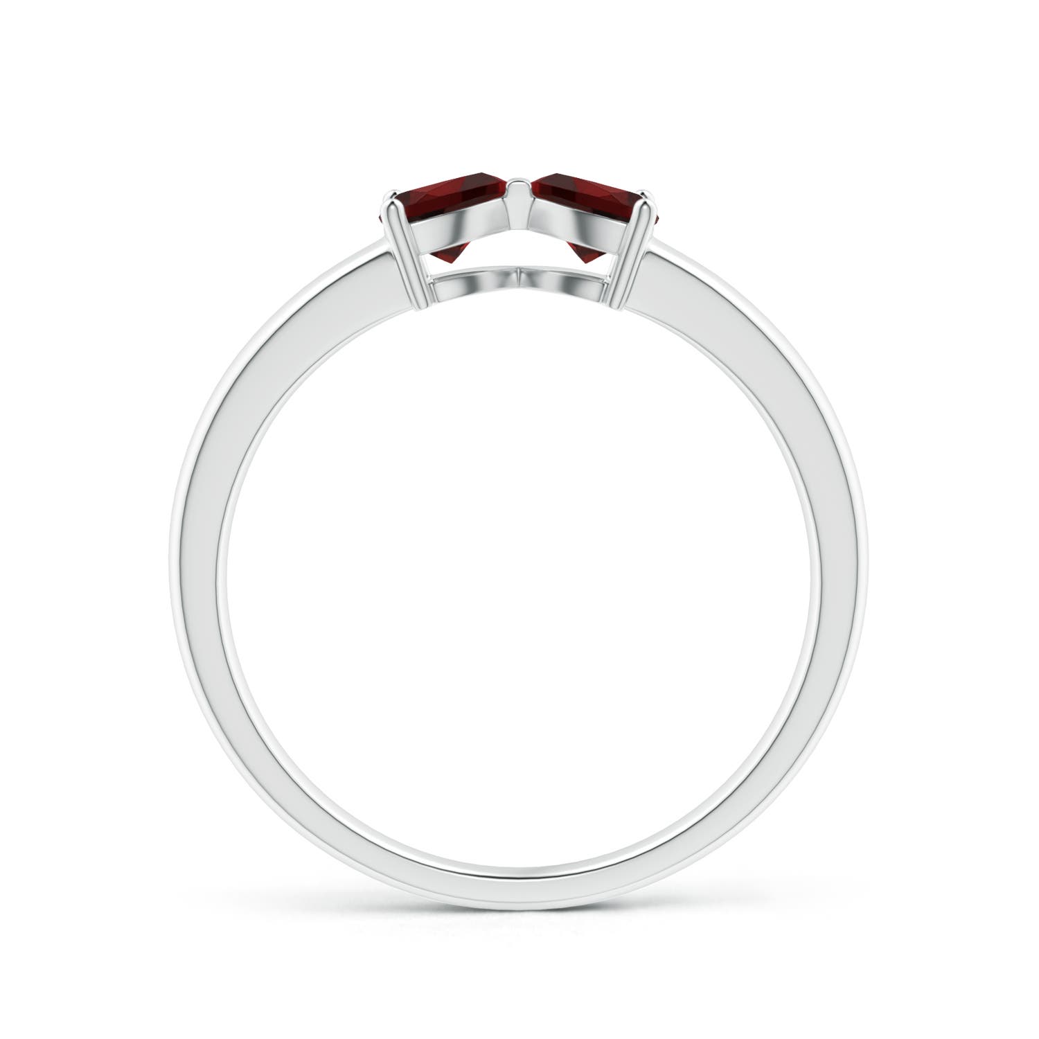 AAA - Garnet / 0.5 CT / 14 KT White Gold