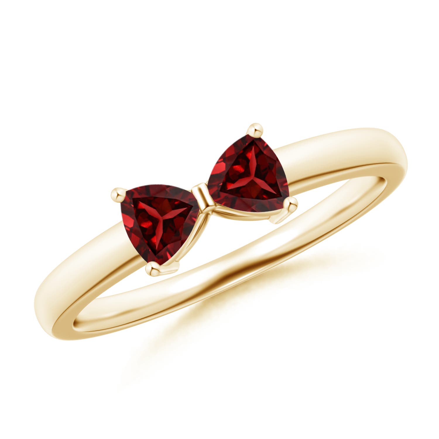 AAAA - Garnet / 0.5 CT / 14 KT Yellow Gold