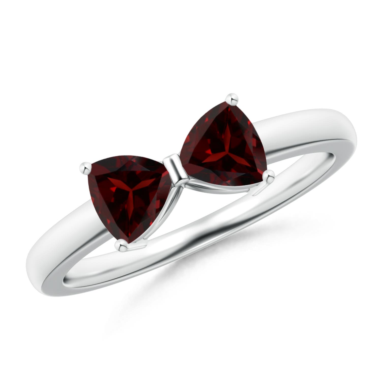 A - Garnet / 1 CT / 14 KT White Gold