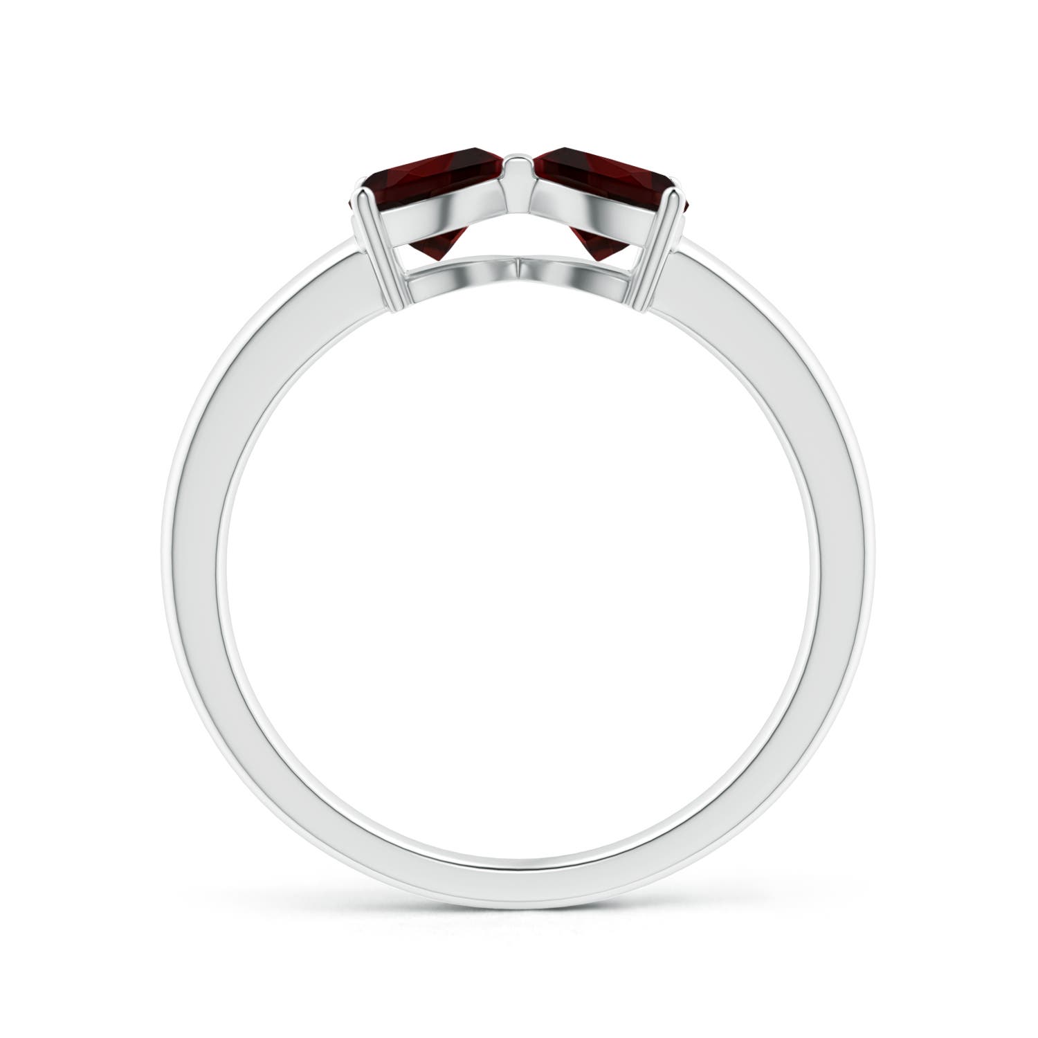 A - Garnet / 1 CT / 14 KT White Gold