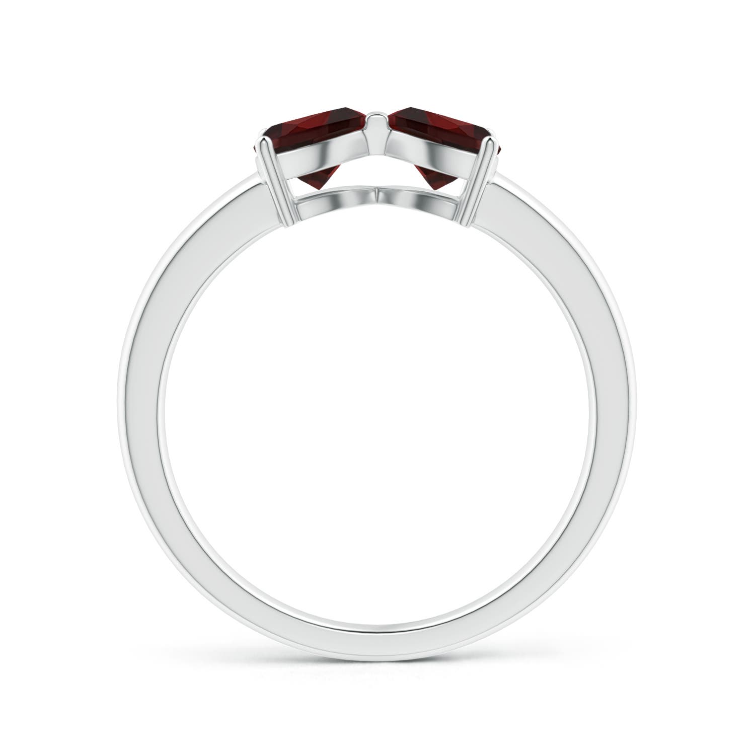 AA - Garnet / 1 CT / 14 KT White Gold