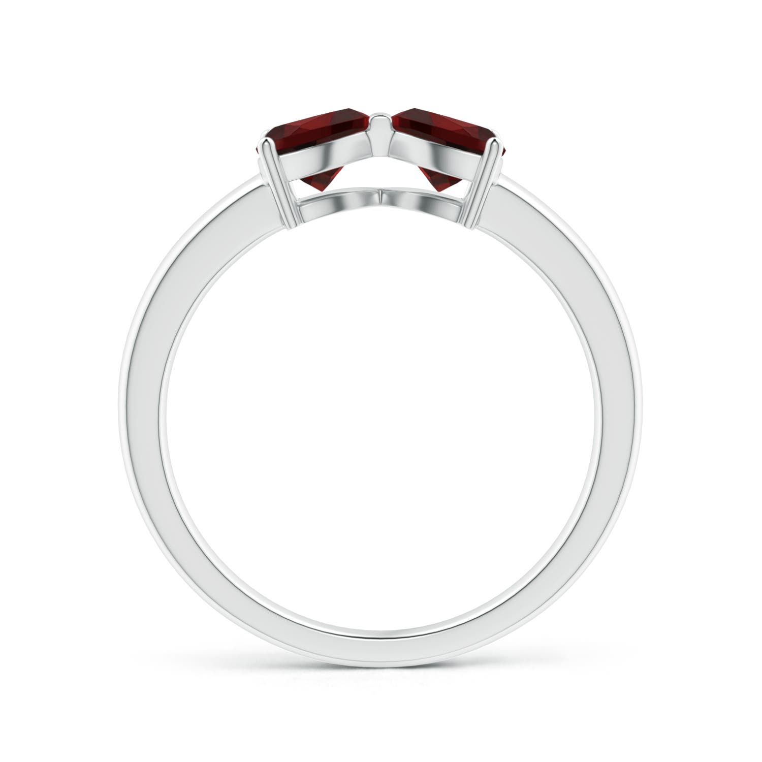 AAA - Garnet / 1 CT / 14 KT White Gold