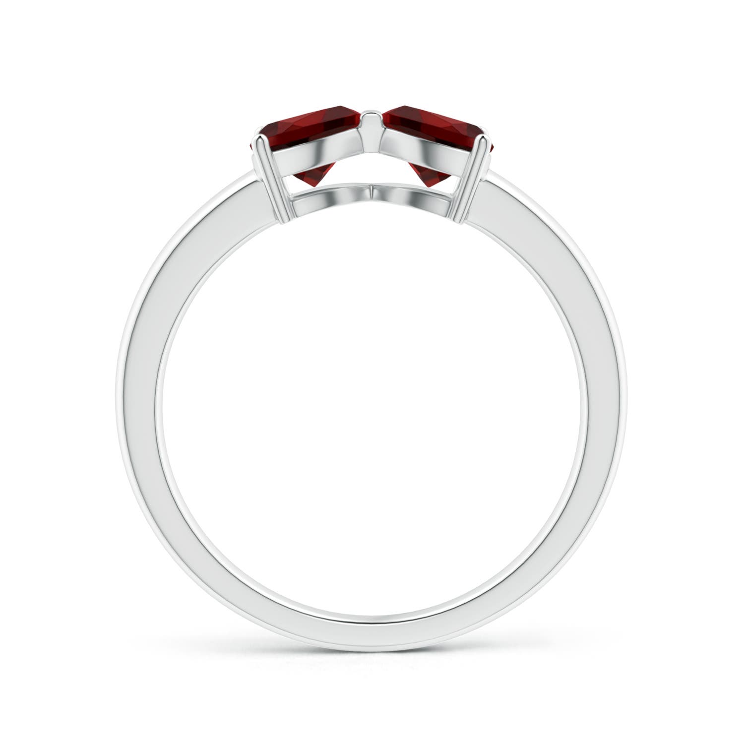 AAAA - Garnet / 1 CT / 14 KT White Gold