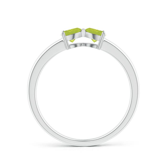 A - Peridot / 0.4 CT / 14 KT White Gold