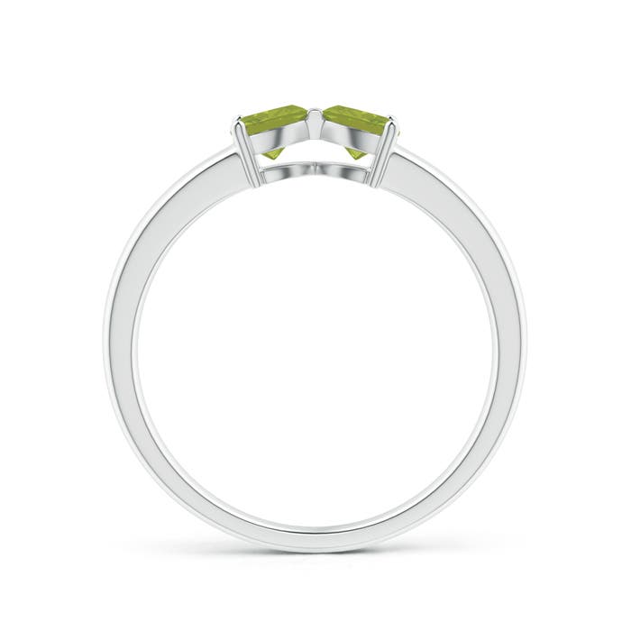 AA - Peridot / 0.4 CT / 14 KT White Gold