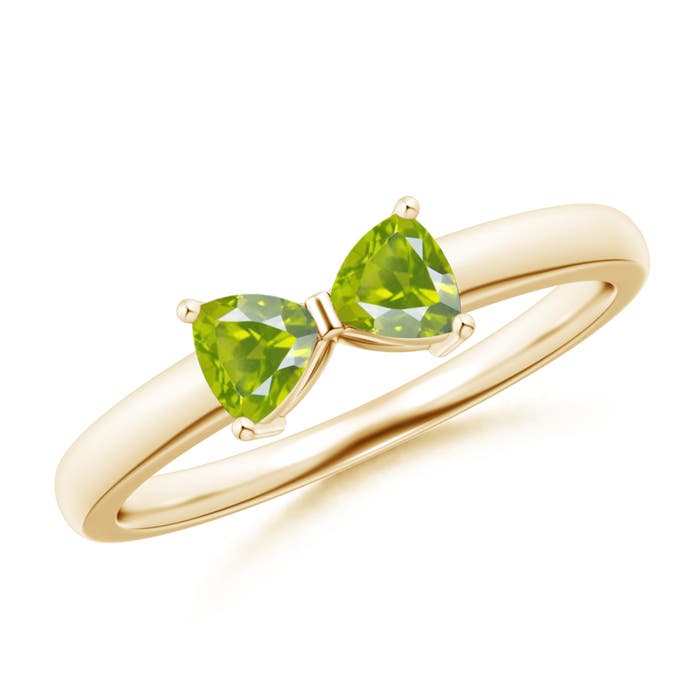 AA - Peridot / 0.4 CT / 14 KT Yellow Gold