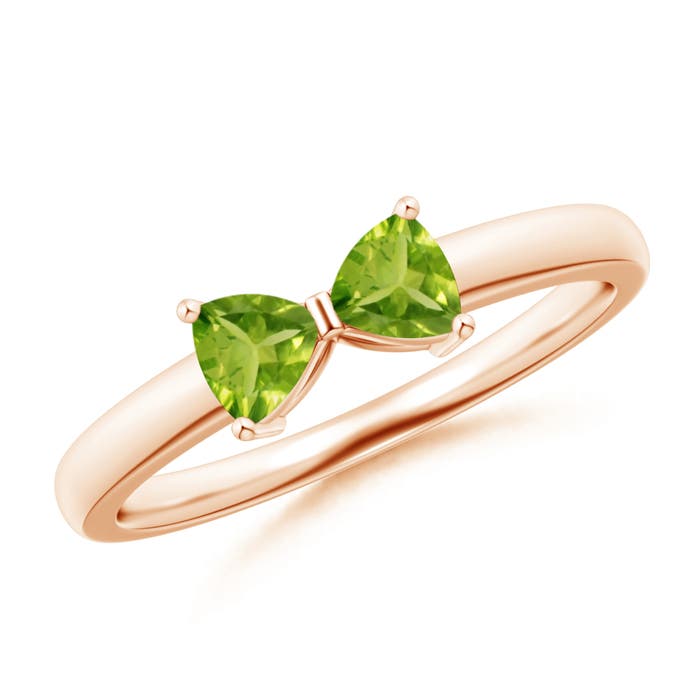 AAA - Peridot / 0.4 CT / 14 KT Rose Gold