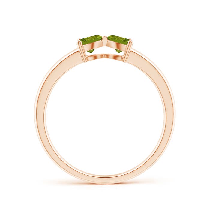 AAA - Peridot / 0.4 CT / 14 KT Rose Gold