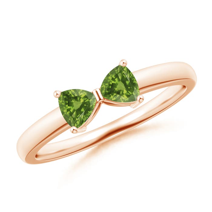 AAAA - Peridot / 0.4 CT / 14 KT Rose Gold