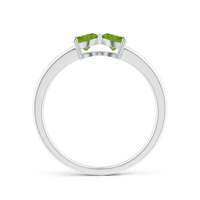 AAAA - Peridot / 0.4 CT / 14 KT White Gold