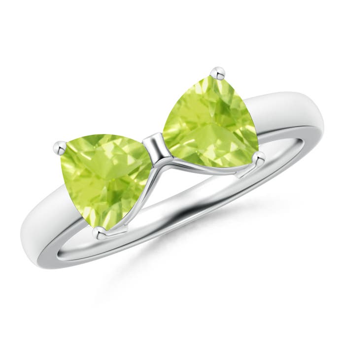 A - Peridot / 1.4 CT / 14 KT White Gold