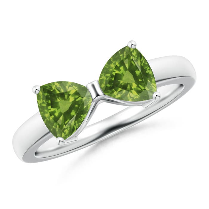 AAAA - Peridot / 1.4 CT / 14 KT White Gold